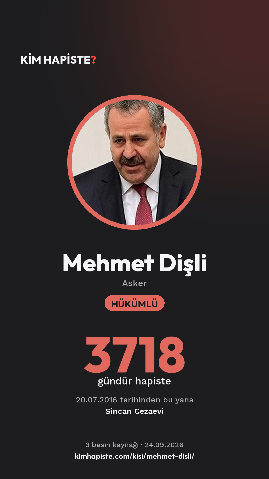 Mehmet Dişli paylaşım kartı
