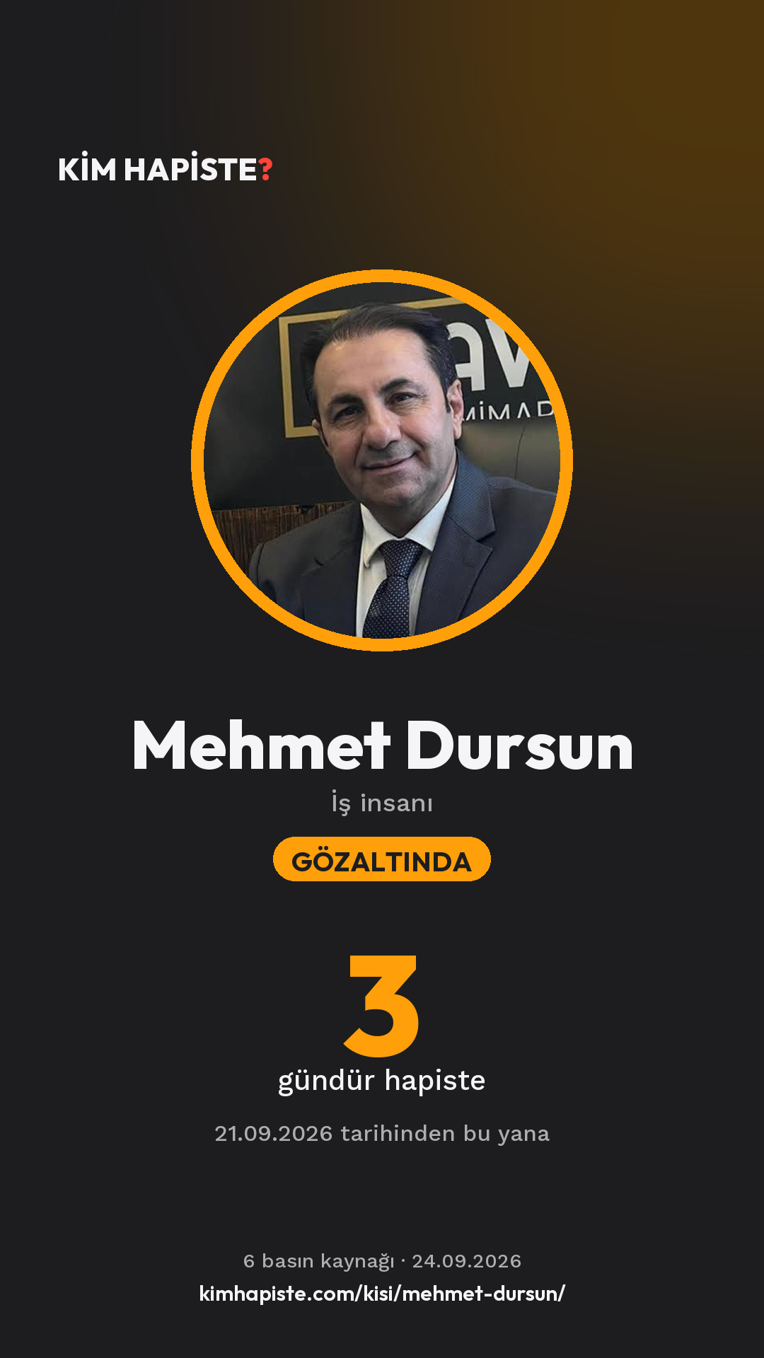 Mehmet Dursun paylaşım kartı