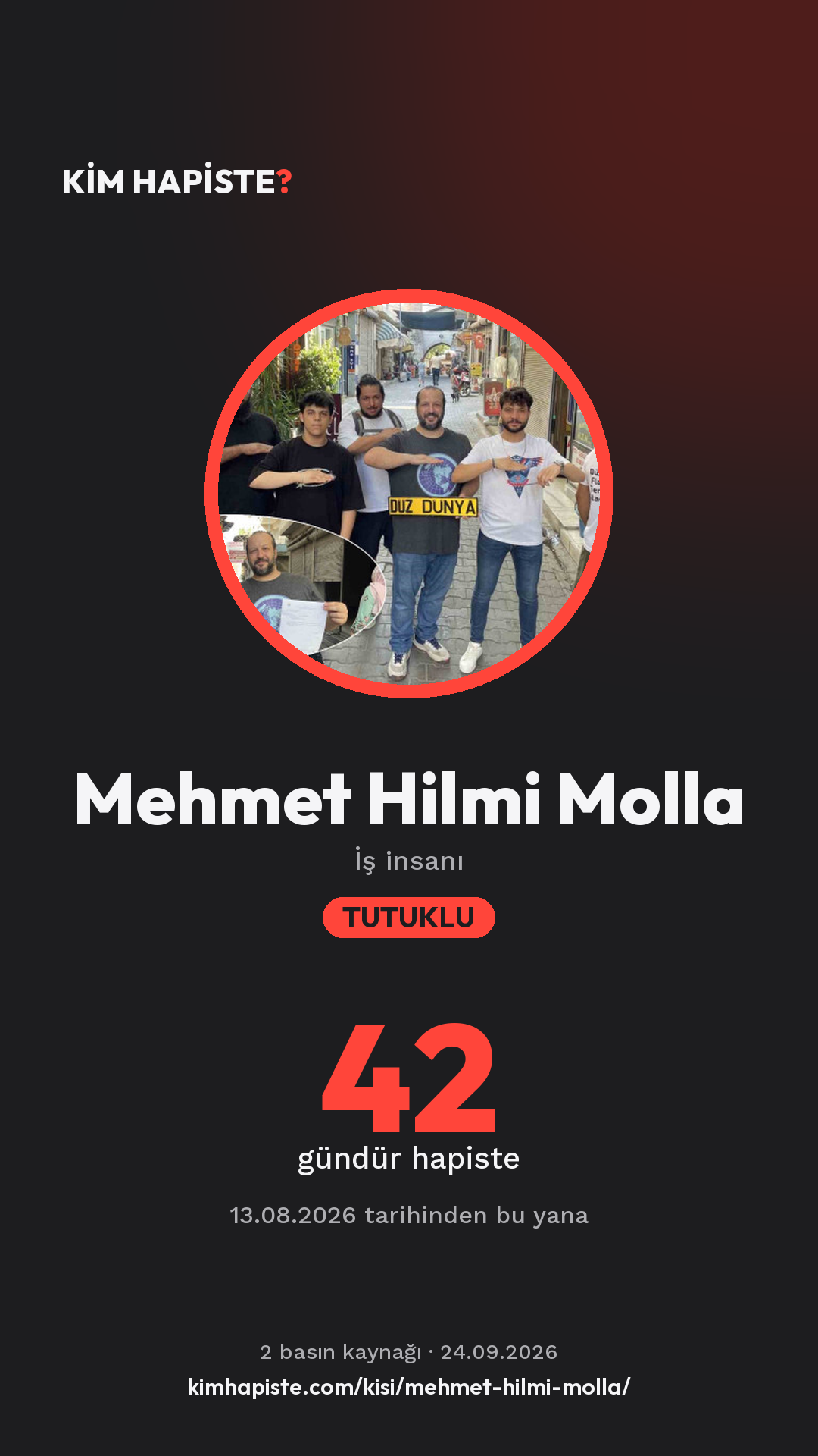Mehmet Hilmi Molla paylaşım kartı