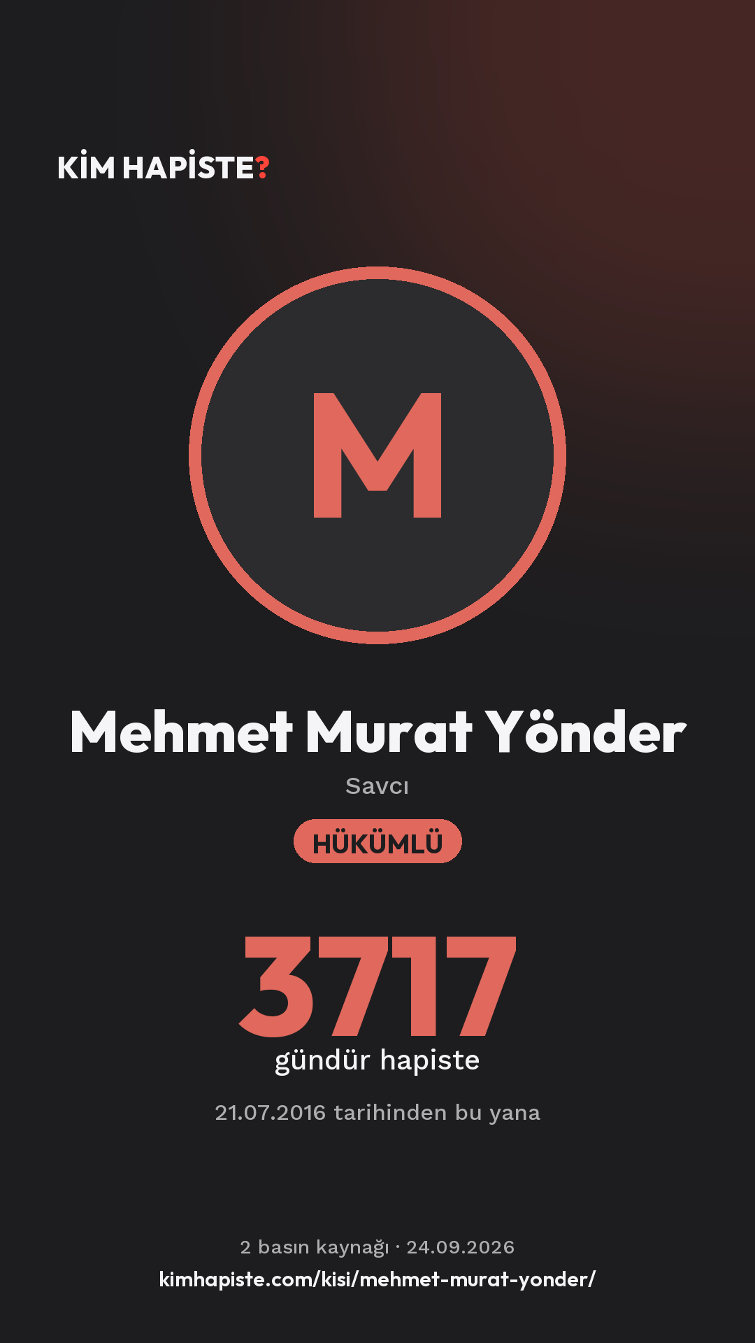 Mehmet Murat Yönder paylaşım kartı