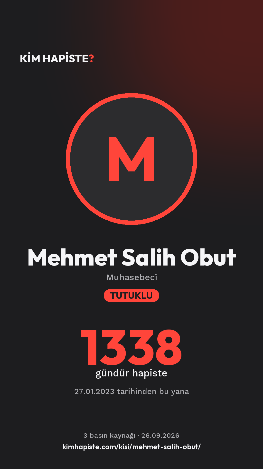 Mehmet Salih Obut paylaşım kartı