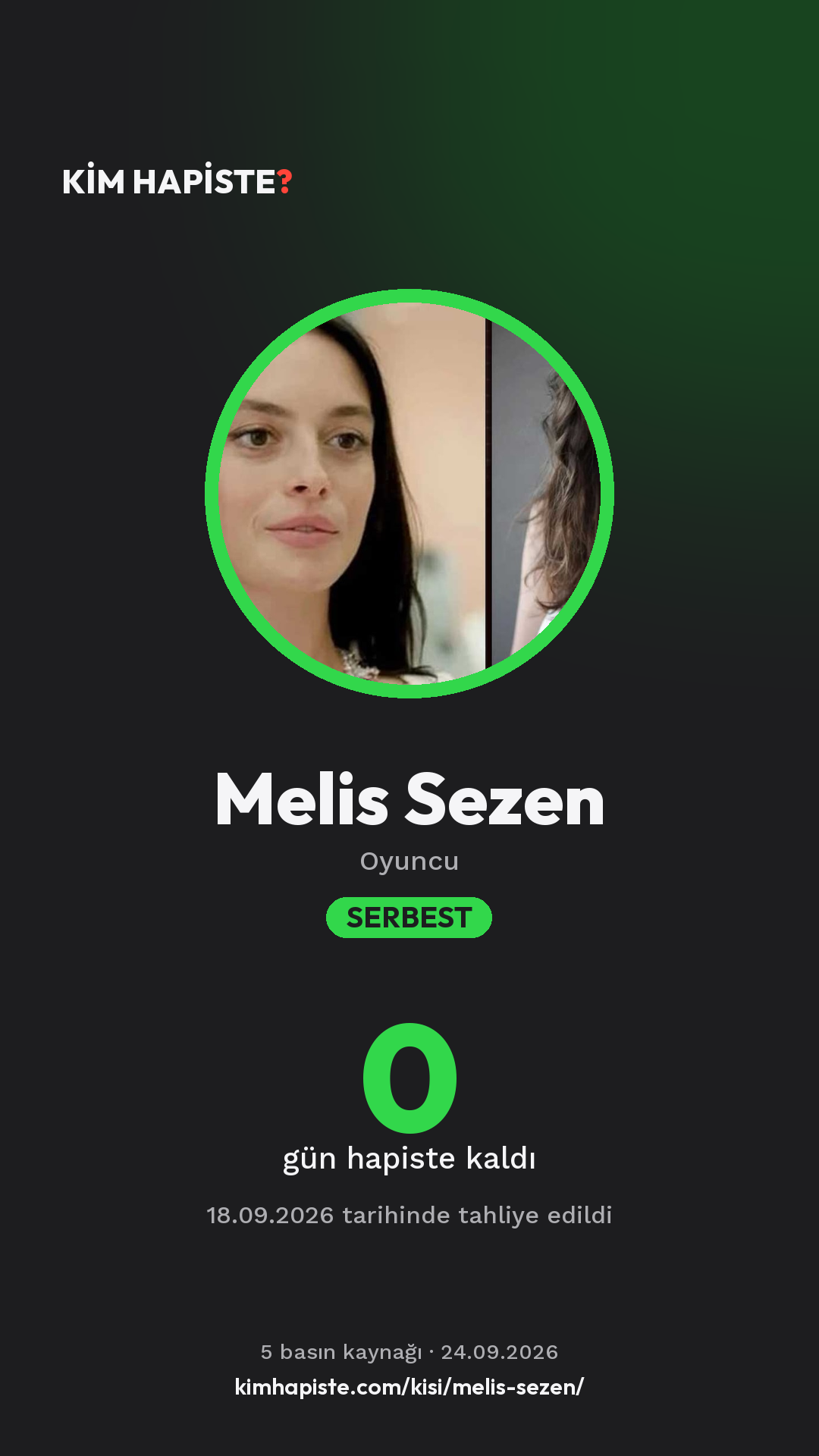 Melis Sezen paylaşım kartı