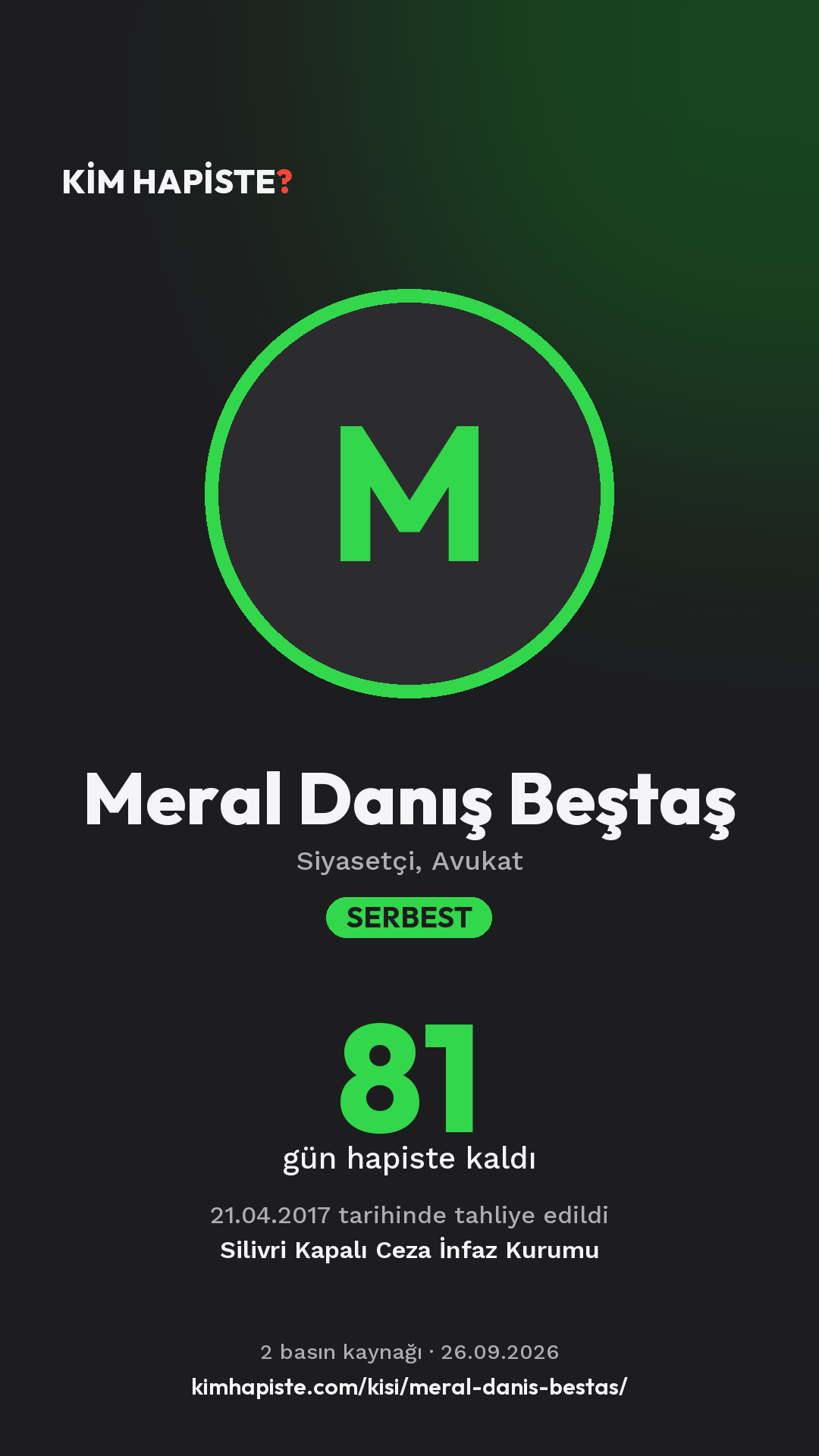 Meral Danış Beştaş paylaşım kartı