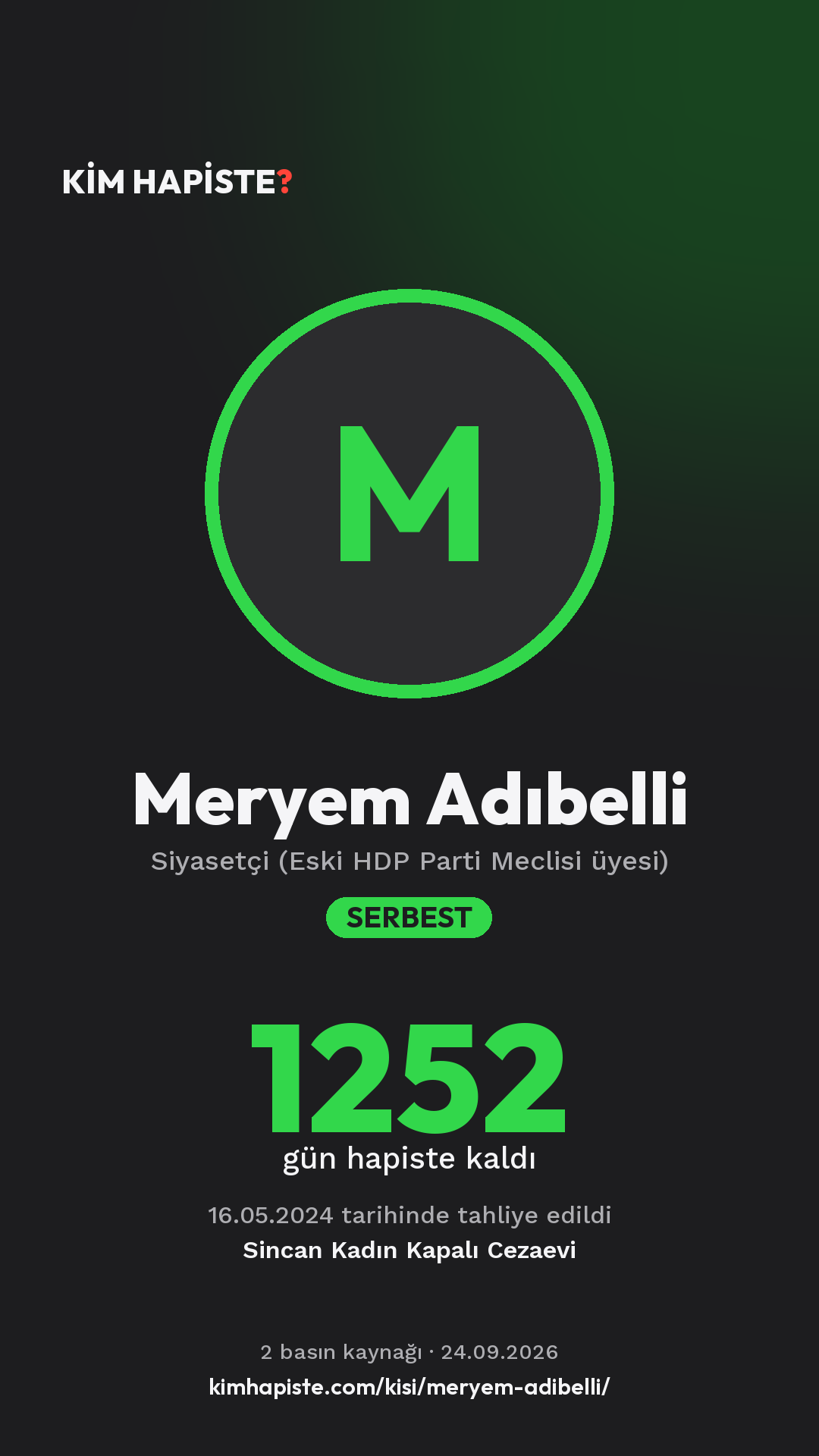 Meryem Adıbelli paylaşım kartı