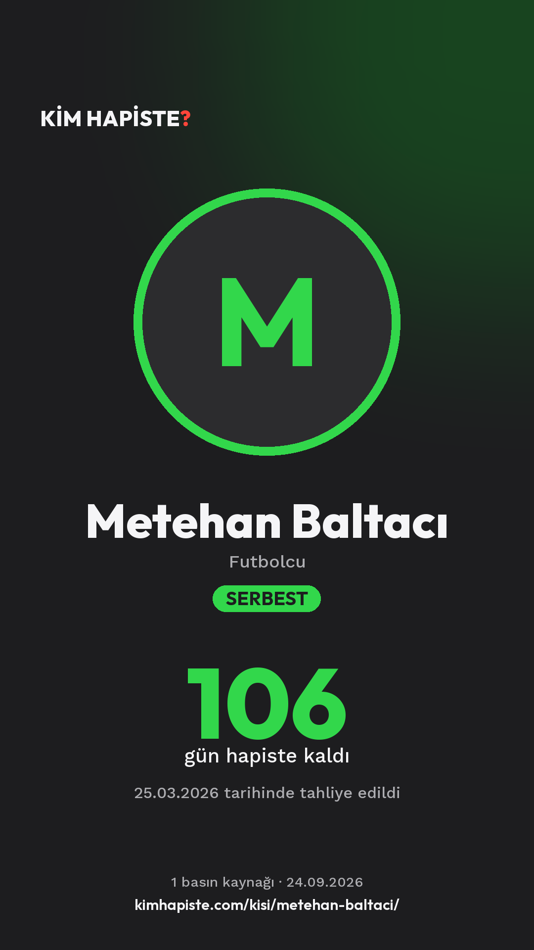 Metehan Baltacı paylaşım kartı