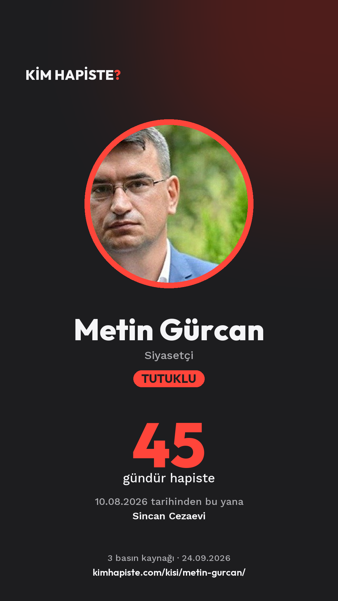 Metin Gürcan paylaşım kartı
