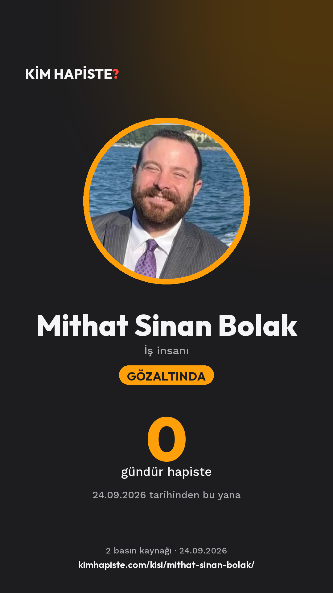 Mithat Sinan Bolak paylaşım kartı