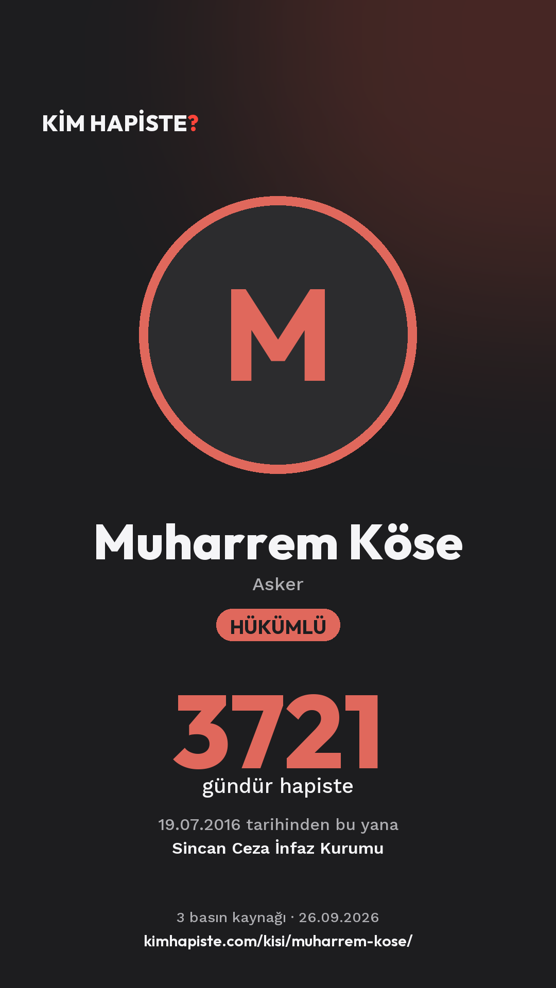 Muharrem Köse paylaşım kartı