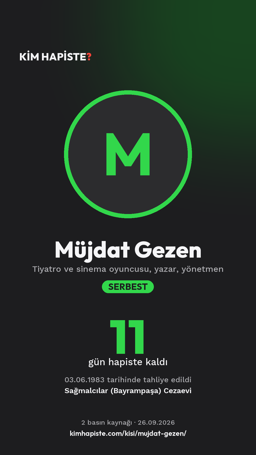 Müjdat Gezen paylaşım kartı