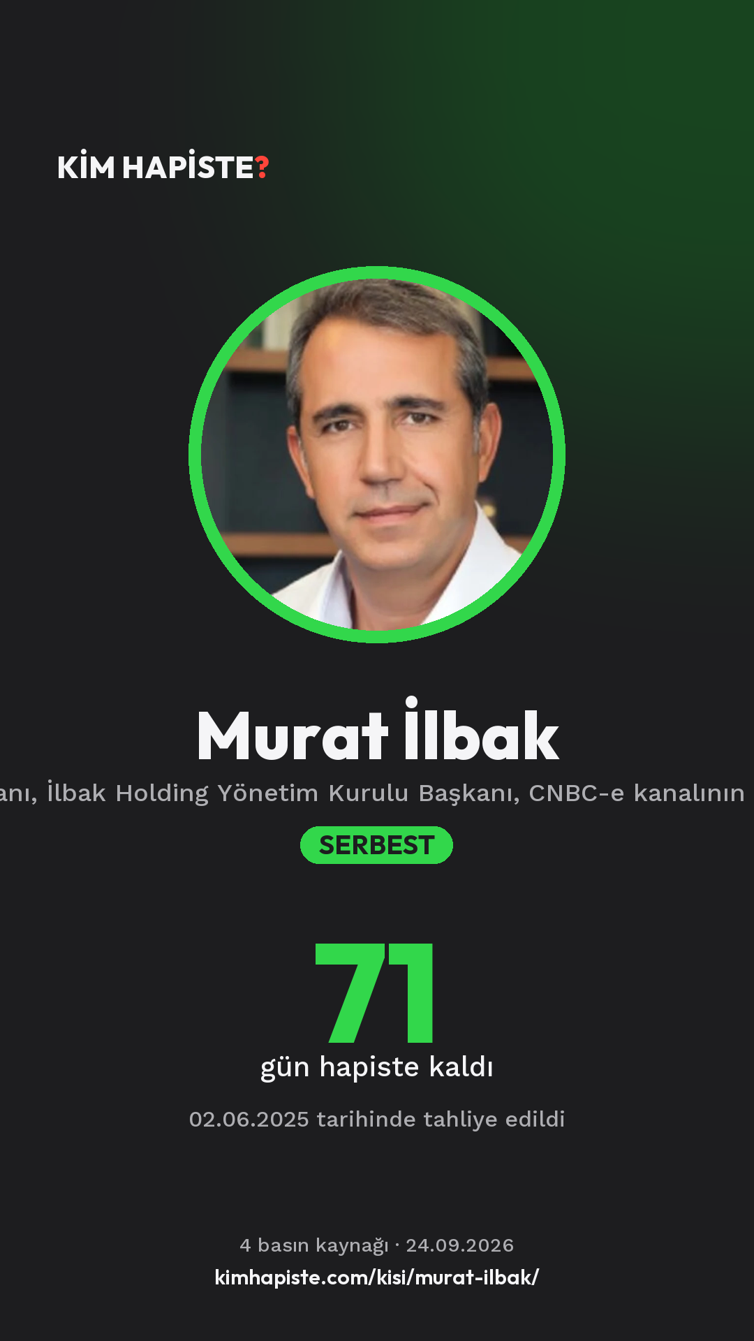 Murat İlbak paylaşım kartı