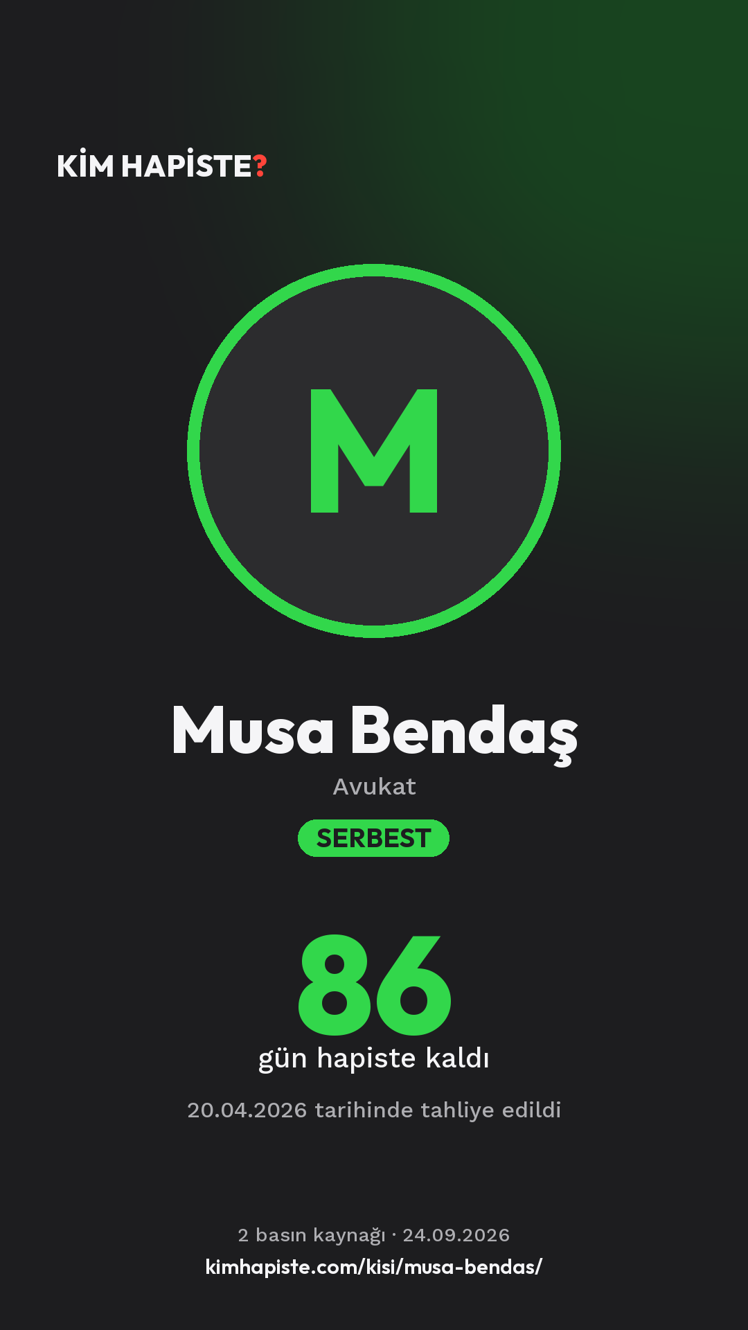 Musa Bendaş paylaşım kartı