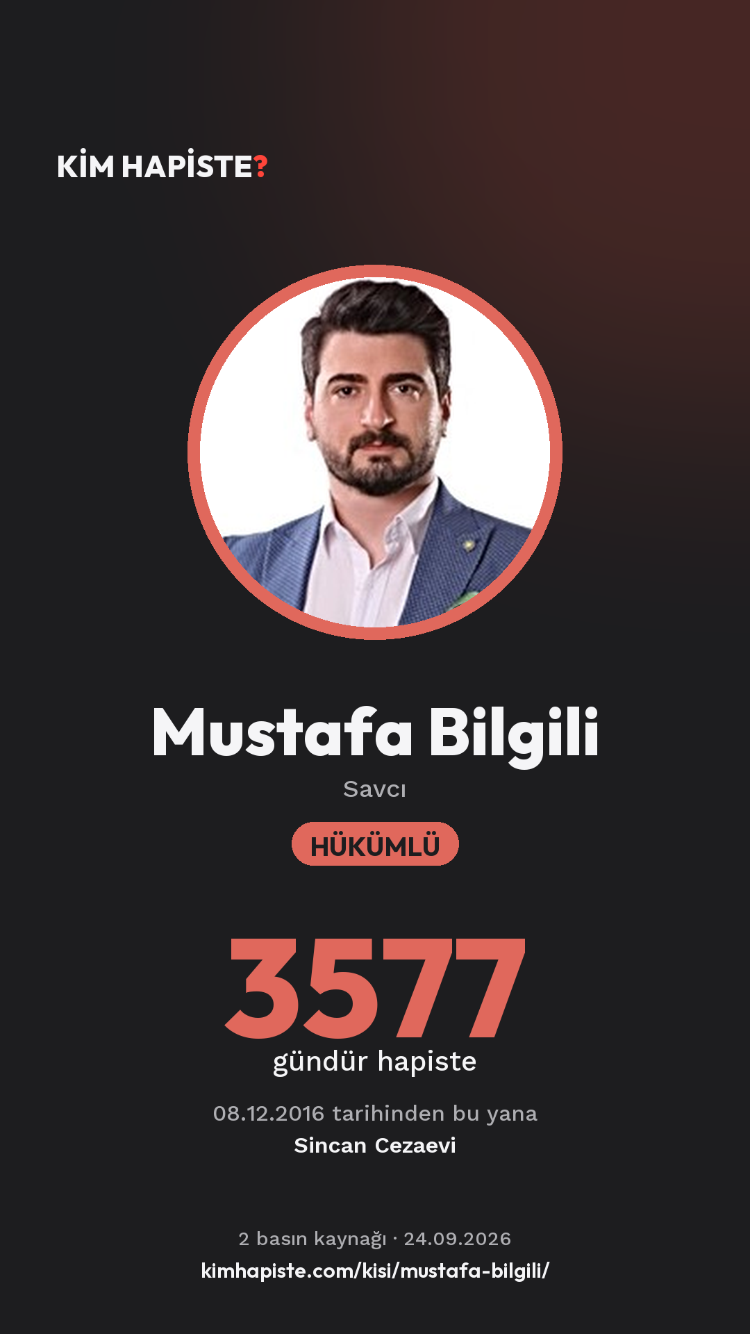Mustafa Bilgili paylaşım kartı