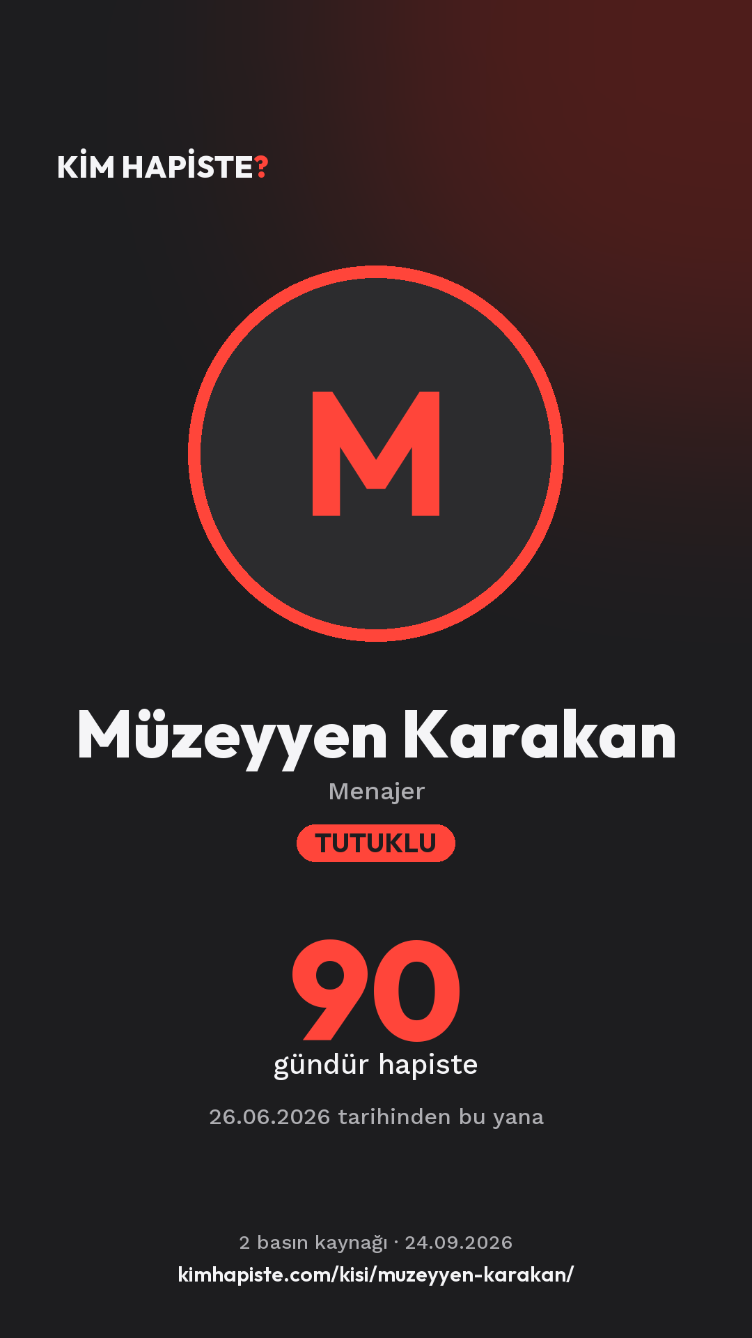 Müzeyyen Karakan paylaşım kartı
