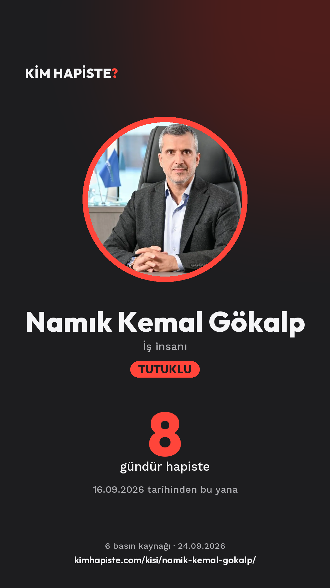 Namık Kemal Gökalp paylaşım kartı