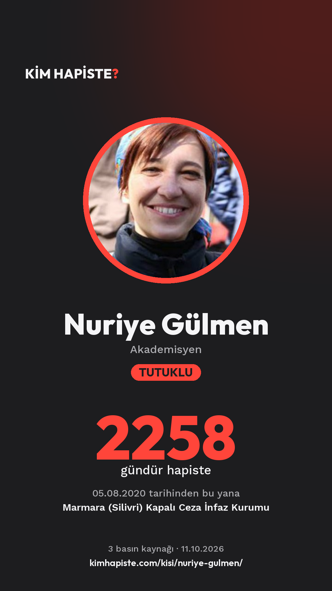 Nuriye Gülmen paylaşım kartı