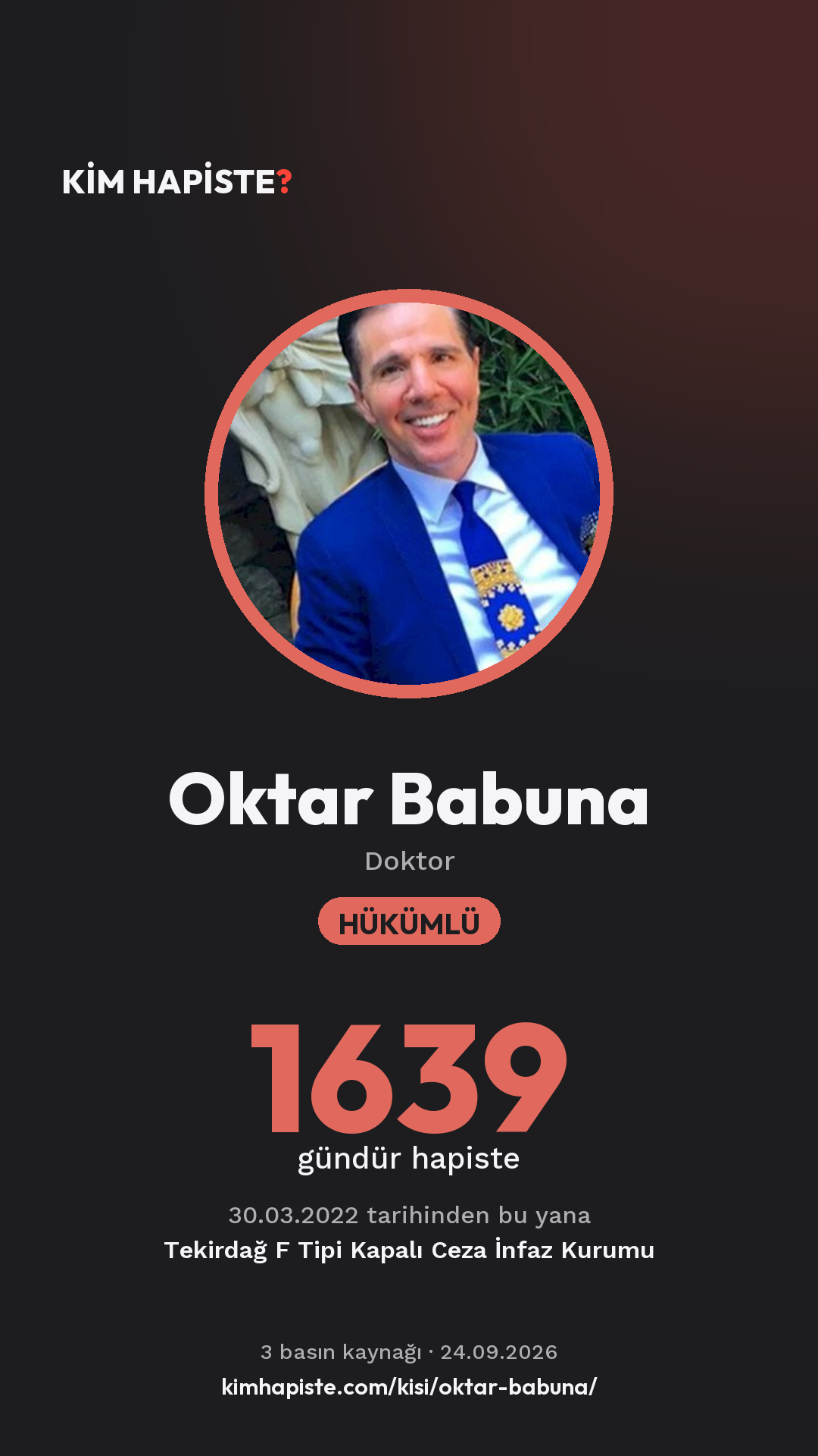 Oktar Babuna paylaşım kartı