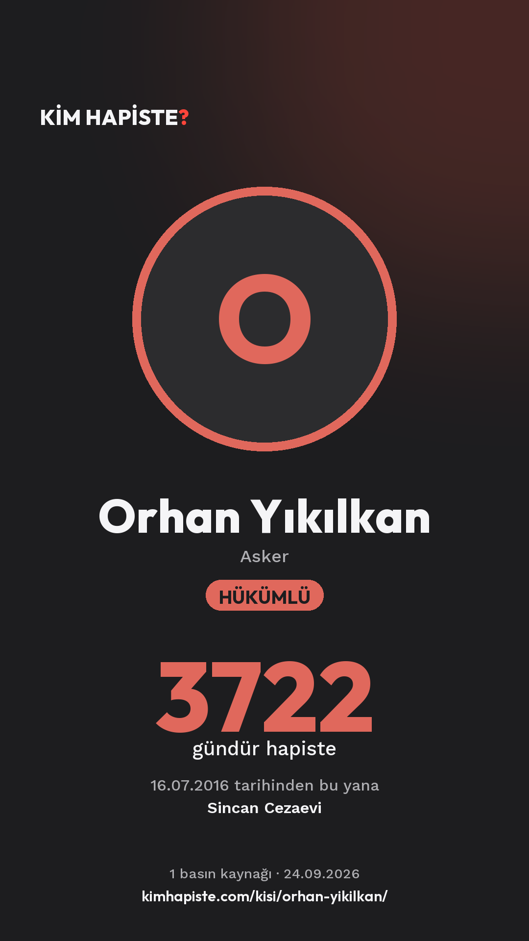 Orhan Yıkılkan paylaşım kartı