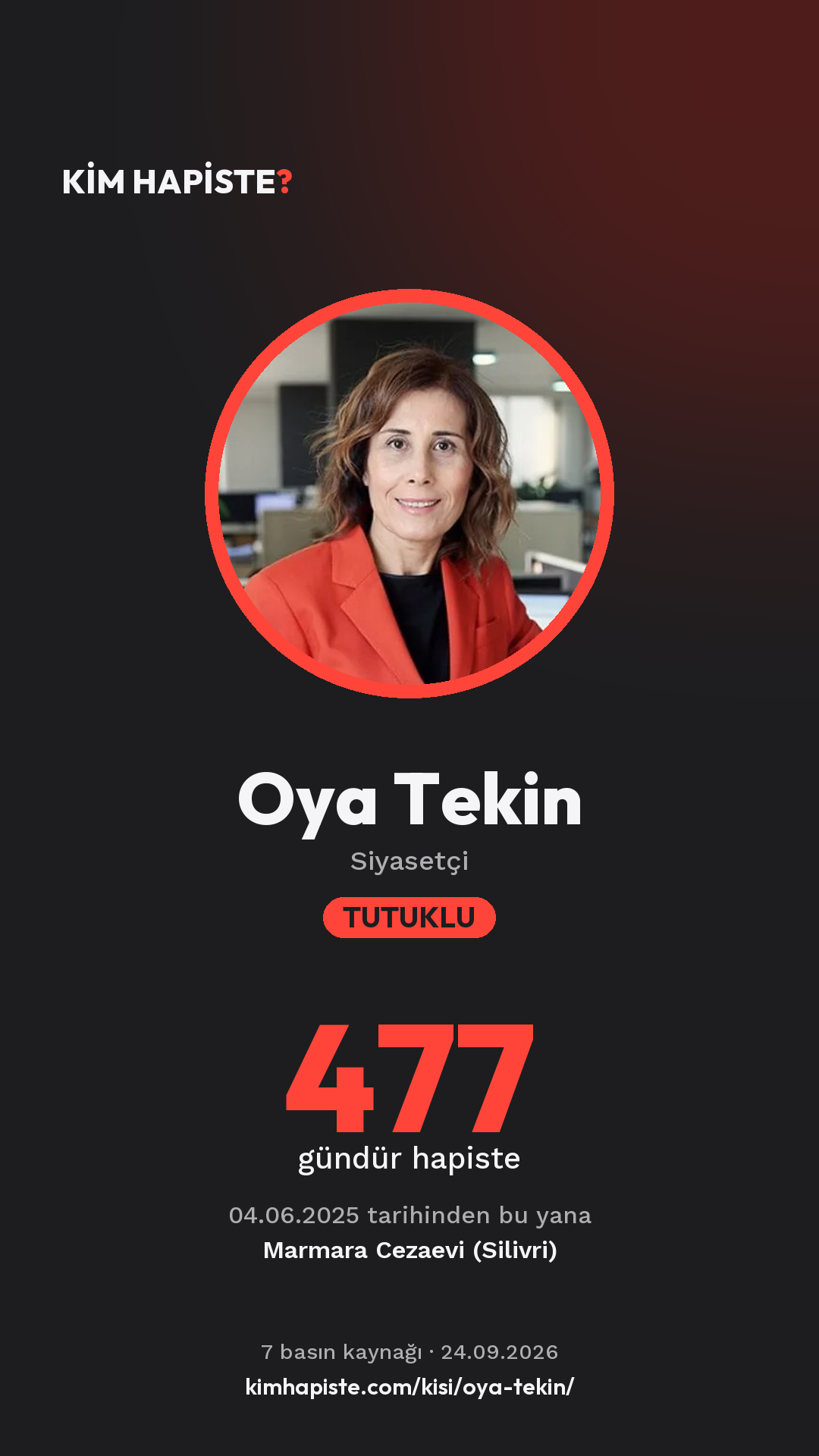 Oya Tekin paylaşım kartı