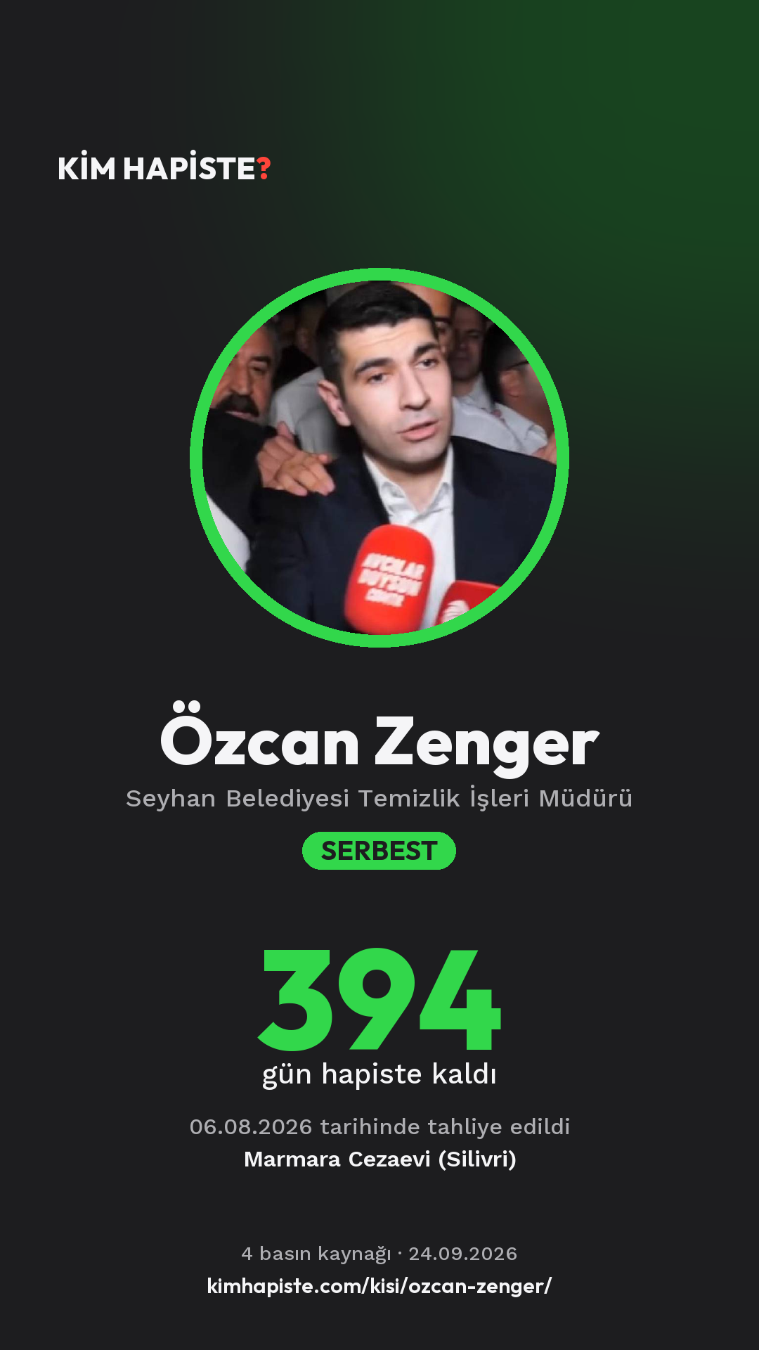 Özcan Zenger paylaşım kartı