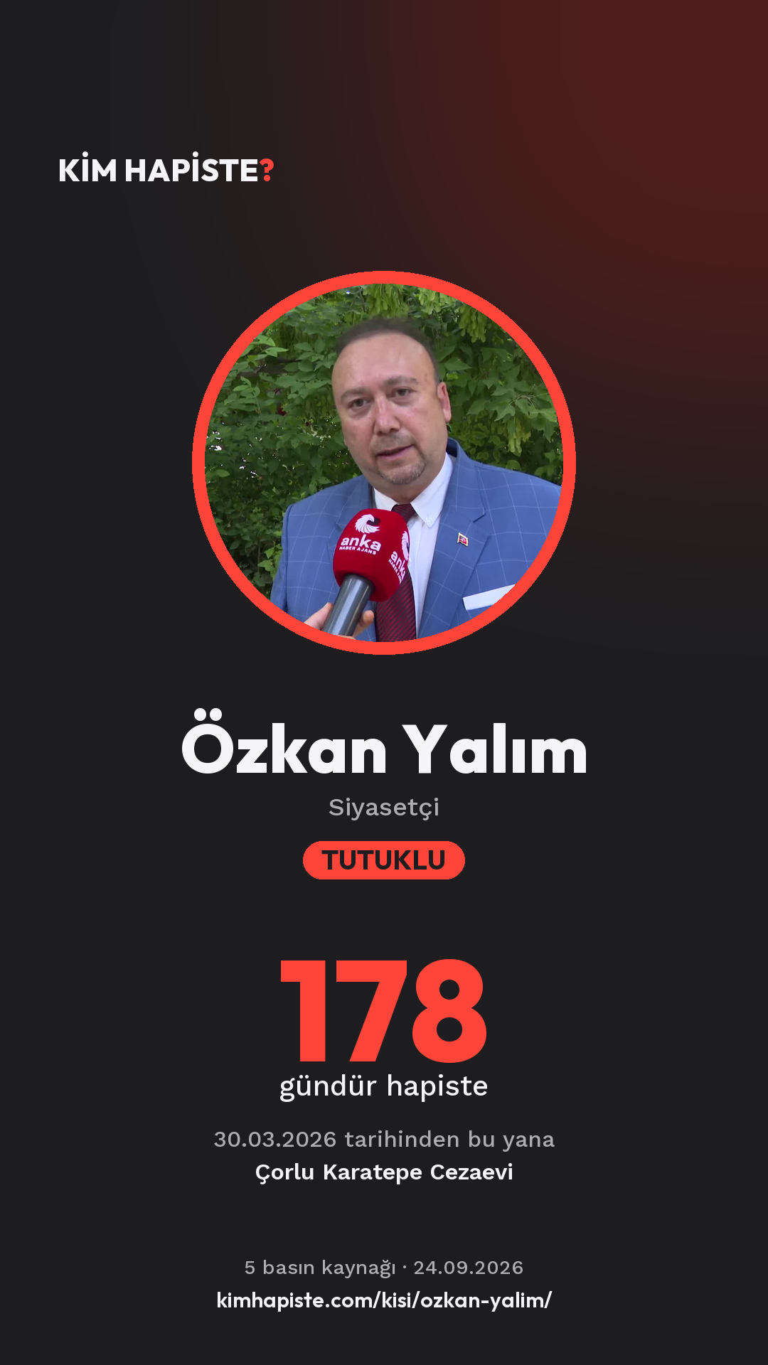 Özkan Yalım paylaşım kartı