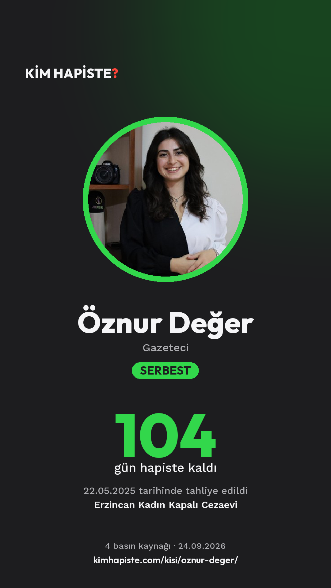 Öznur Değer paylaşım kartı