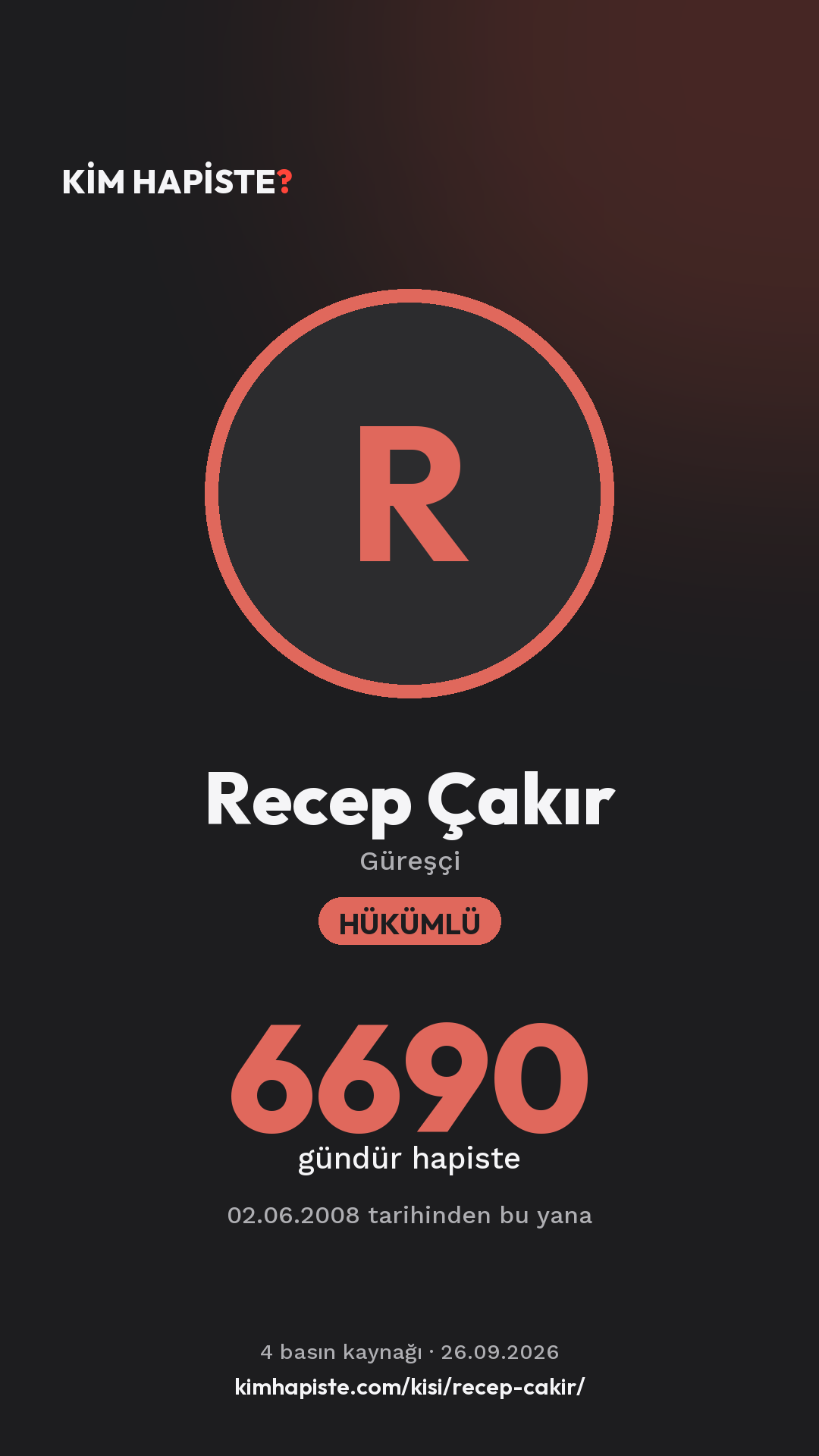 Recep Çakır paylaşım kartı