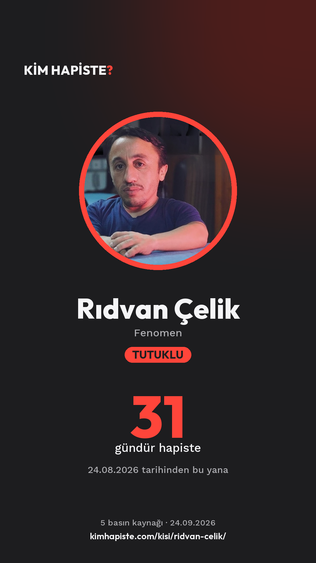 Rıdvan Çelik paylaşım kartı