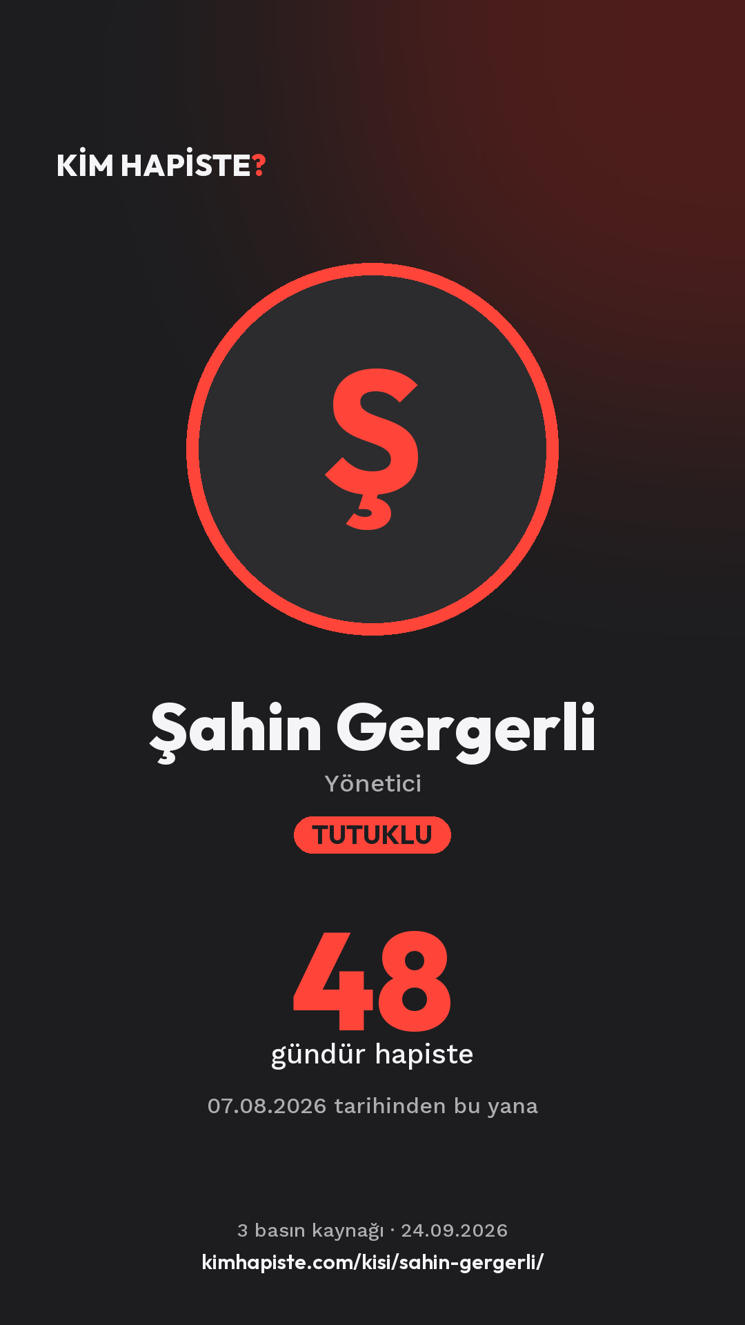 Şahin Gergerli paylaşım kartı