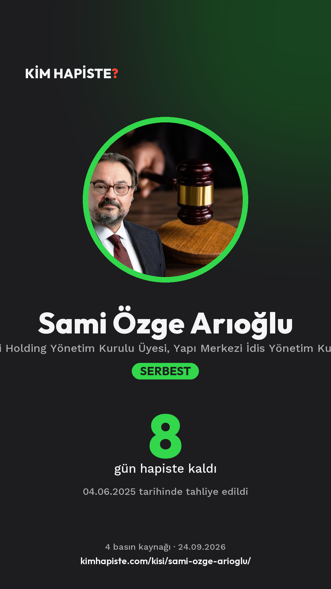 Sami Özge Arıoğlu paylaşım kartı