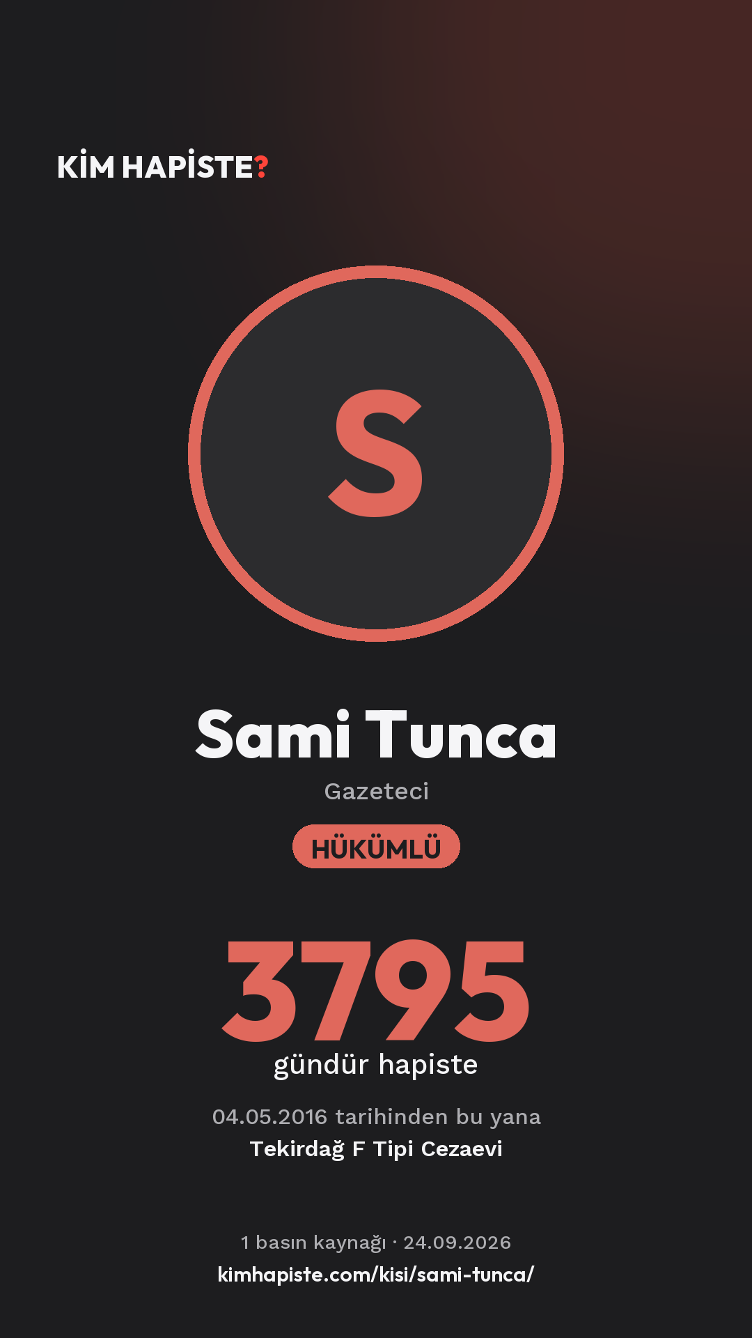 Sami Tunca paylaşım kartı
