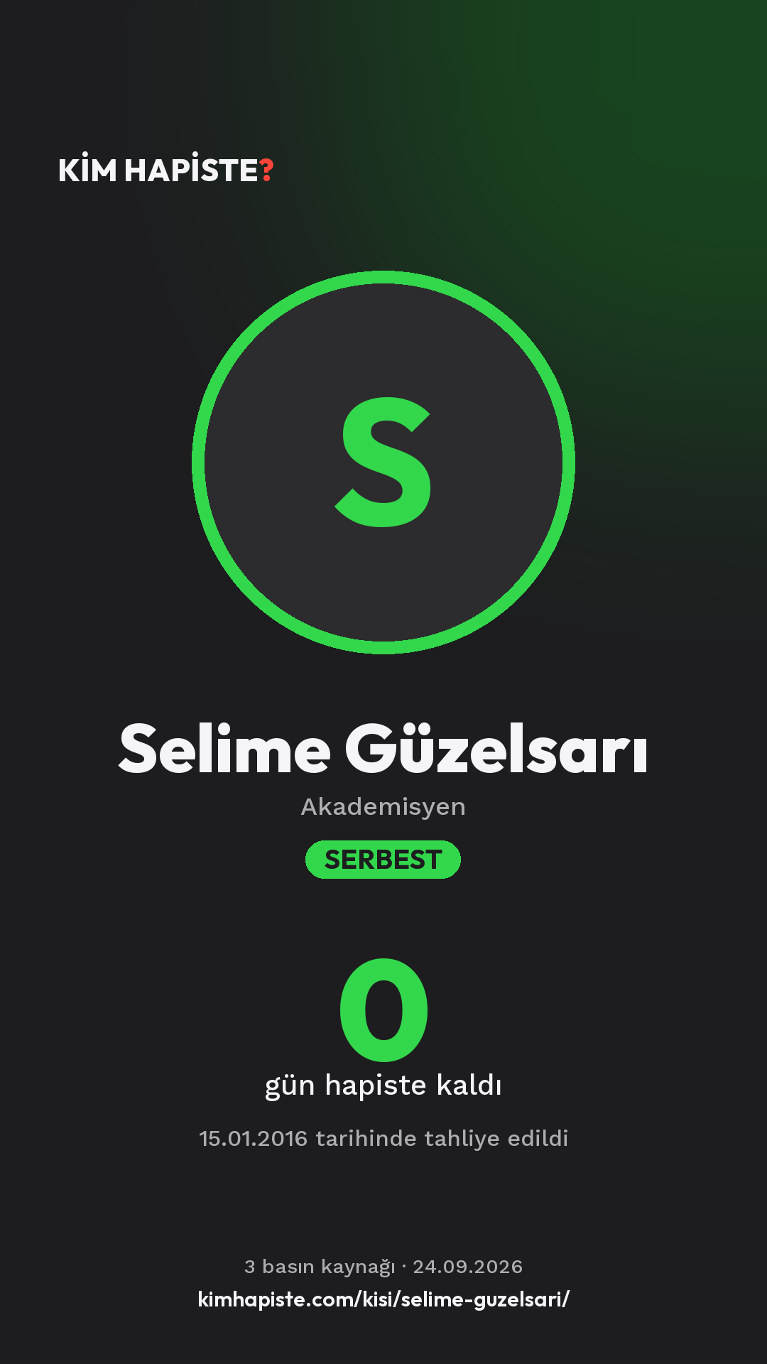 Selime Güzelsarı paylaşım kartı