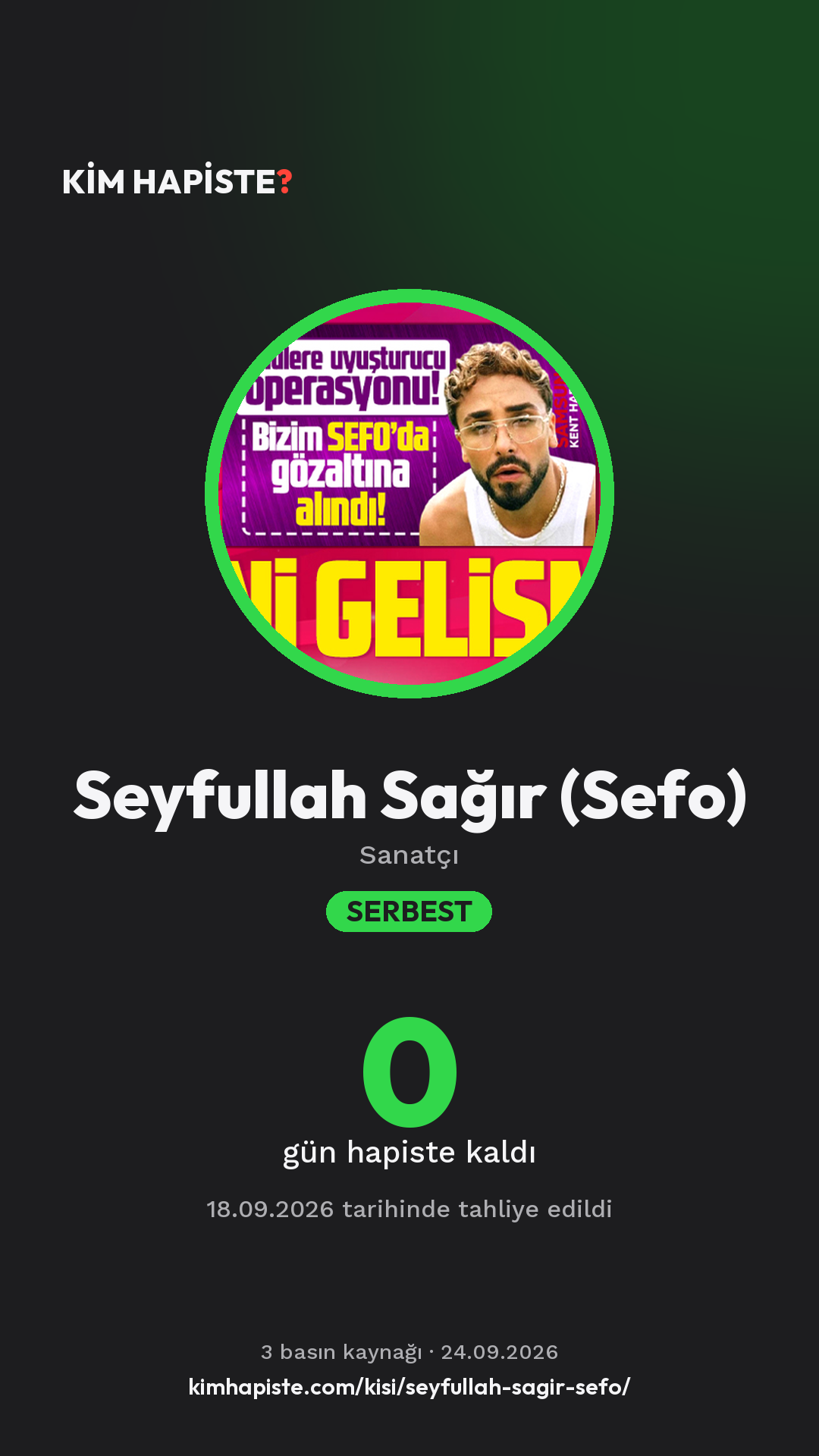 Seyfullah Sağır (Sefo) paylaşım kartı