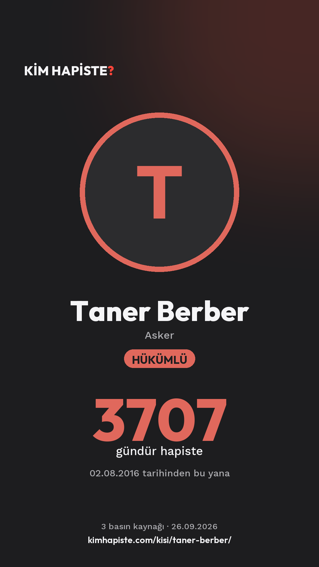 Taner Berber paylaşım kartı