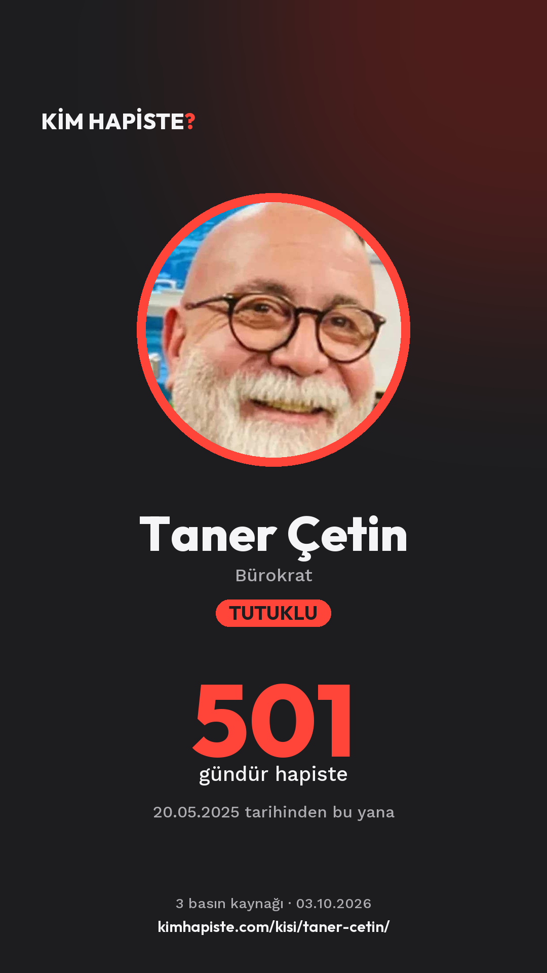 Taner Çetin paylaşım kartı