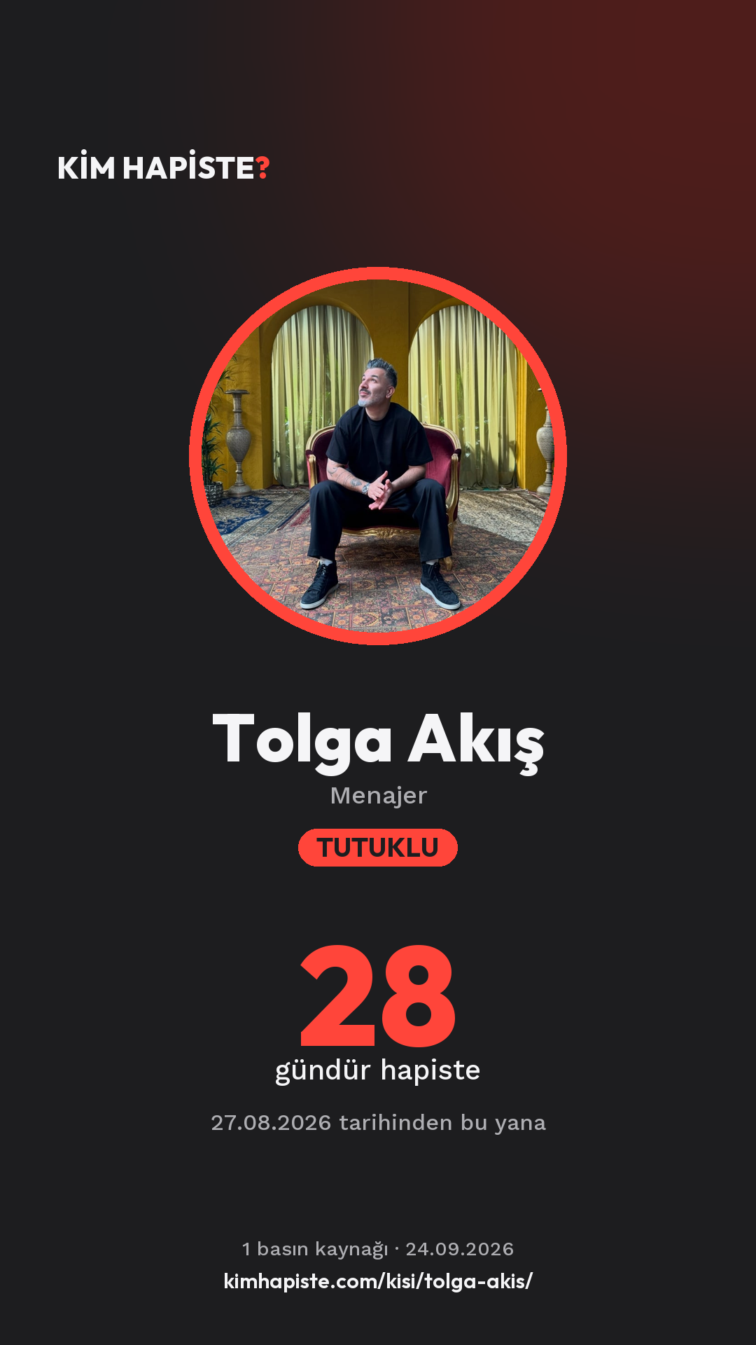 Tolga Akış paylaşım kartı