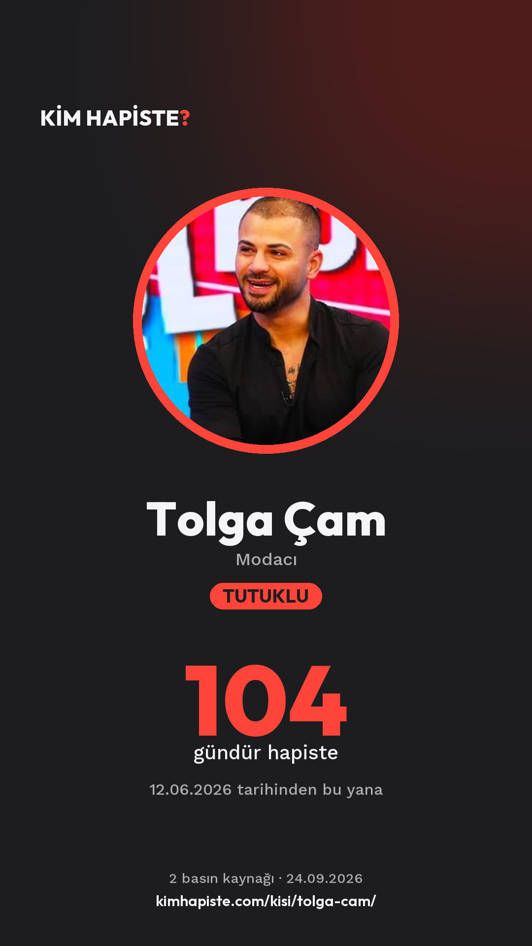 Tolga Çam paylaşım kartı