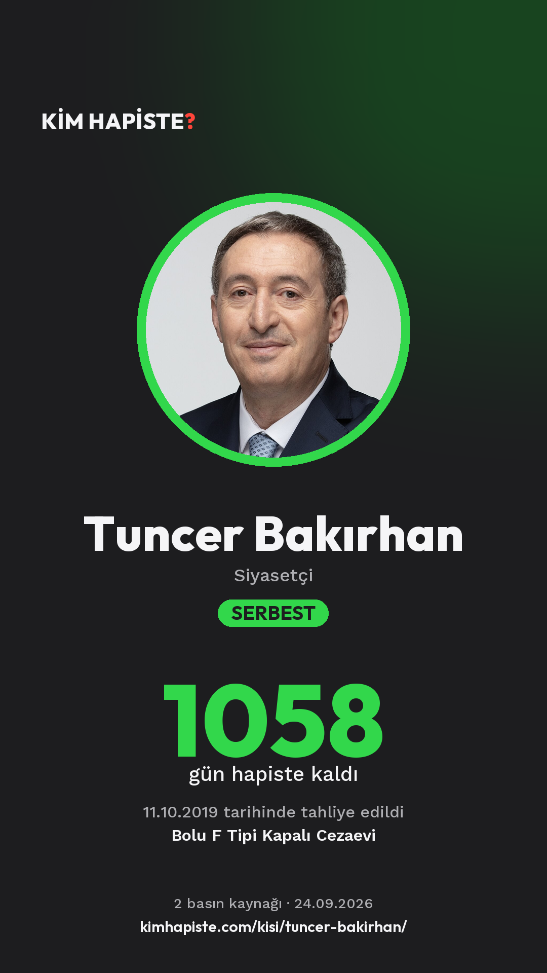 Tuncer Bakırhan paylaşım kartı