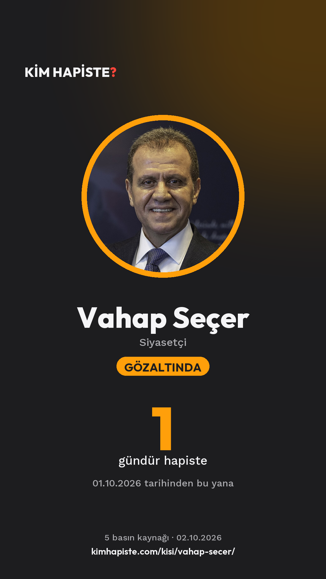 Vahap Seçer paylaşım kartı